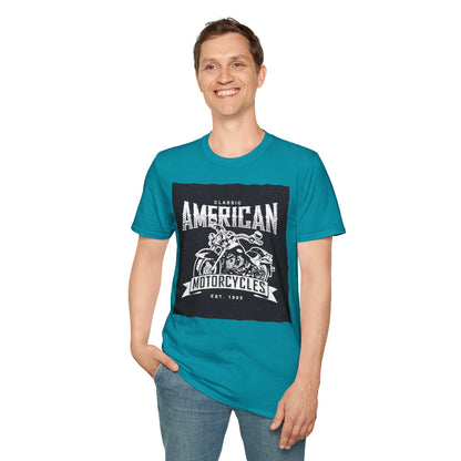 Classic American Motorcycles T-Shirt — Vintage Biker Graphic Tee