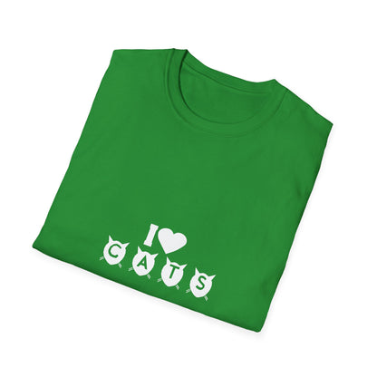 I  Cats T-Shirt – Cute Cat Silhouette Love Tee for Cat Lovers