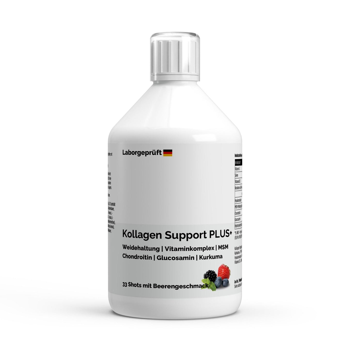Kollagen Support PLUS+ Shots (1500 DA) - Wild Berry - 500ml
