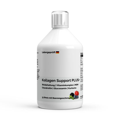 Kollagen Support PLUS+ Shots (1500 DA) - Wild Berry - 500ml