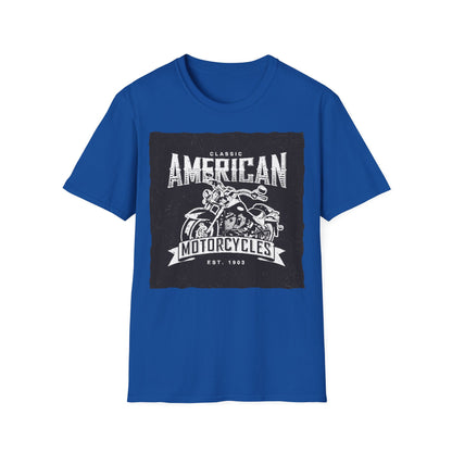 Classic American Motorcycles T-Shirt — Vintage Biker Graphic Tee