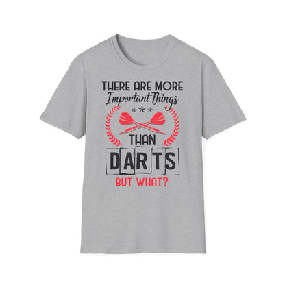 Darts T-Shirt — "There Are More Important Things Than Darts But What?"