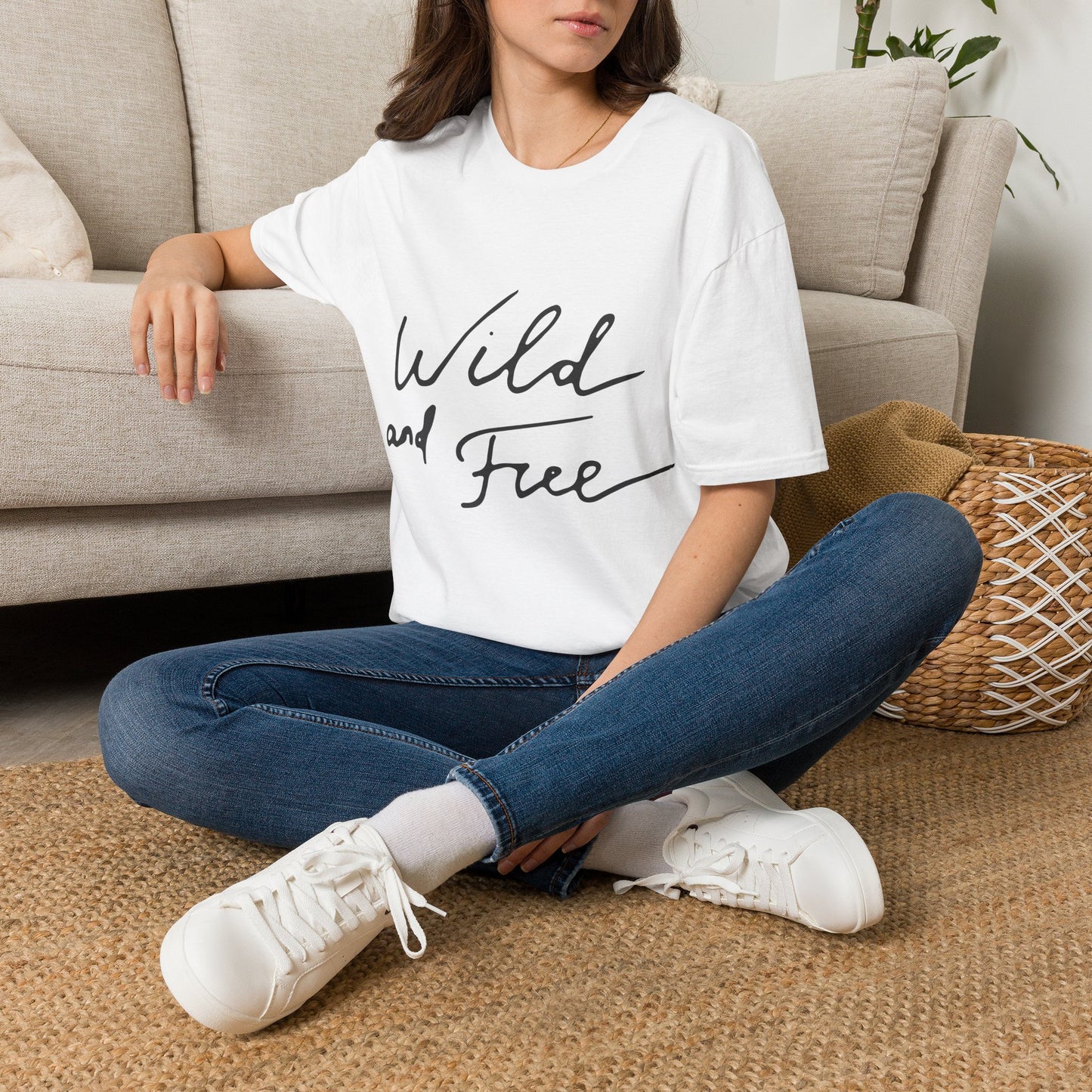 Wild and Free T-Shirt — Casual Script Tee for Adventurous Spirits