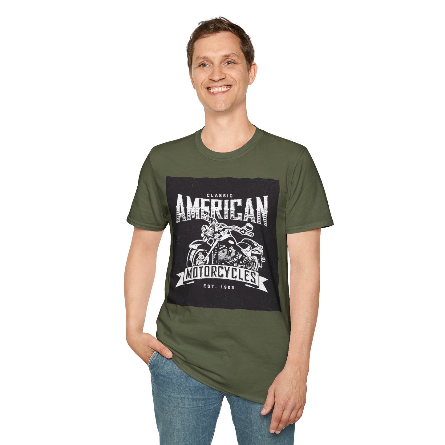 Classic American Motorcycles T-Shirt — Vintage Biker Graphic Tee