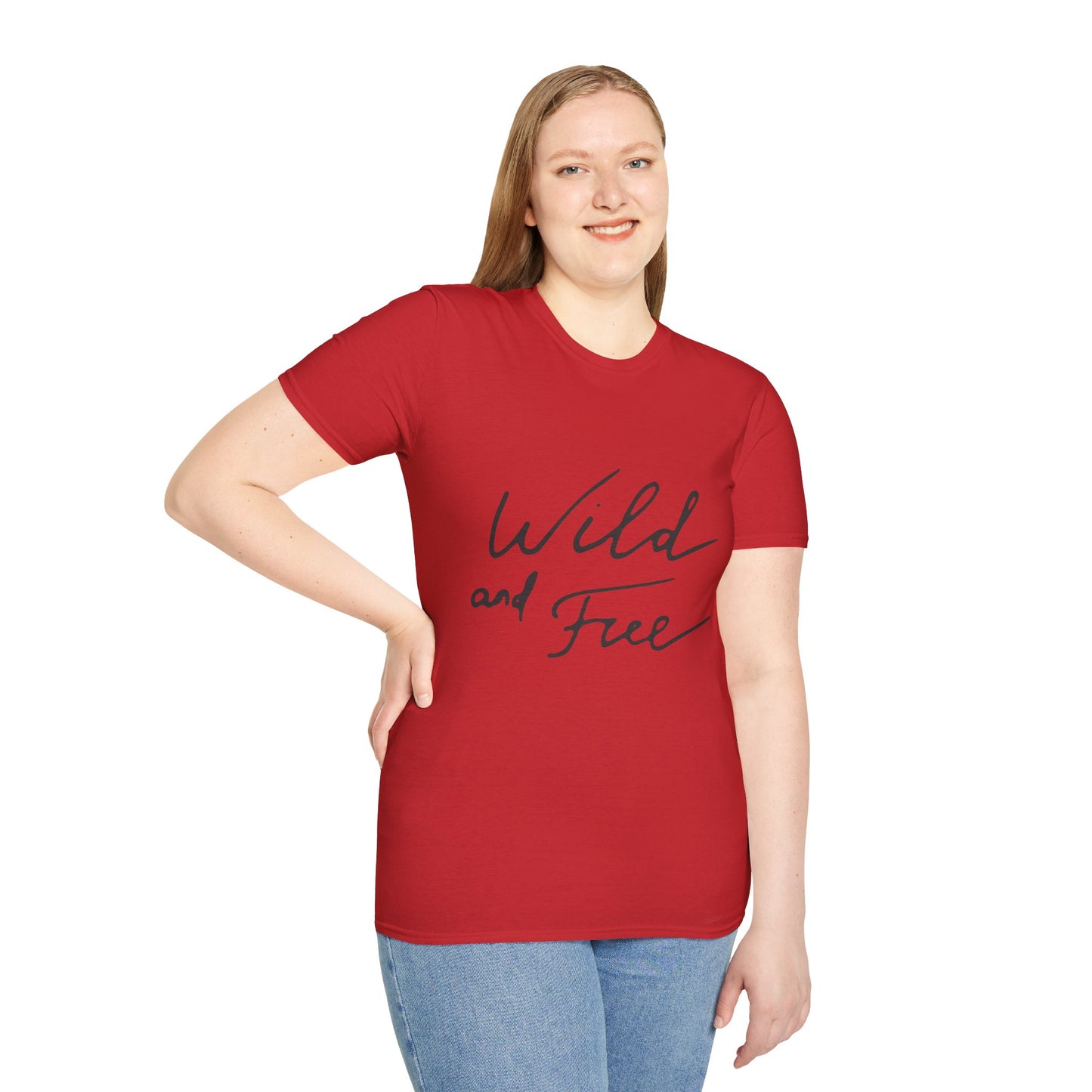 Wild and Free T-Shirt — Casual Script Tee for Adventurous Spirits