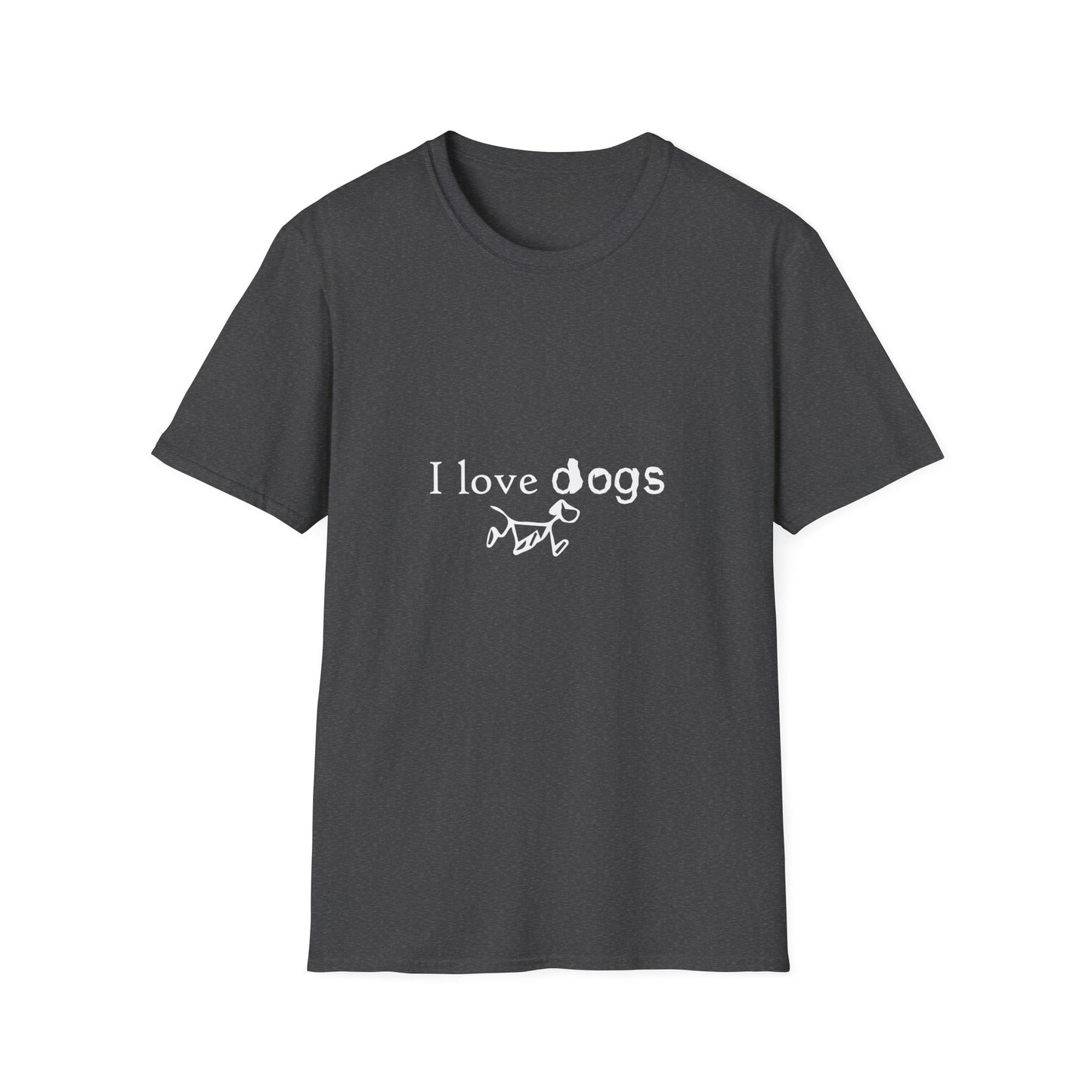 I Love Dogs T-Shirt – Cute Paw Print Graphic Tee for Dog Lovers
