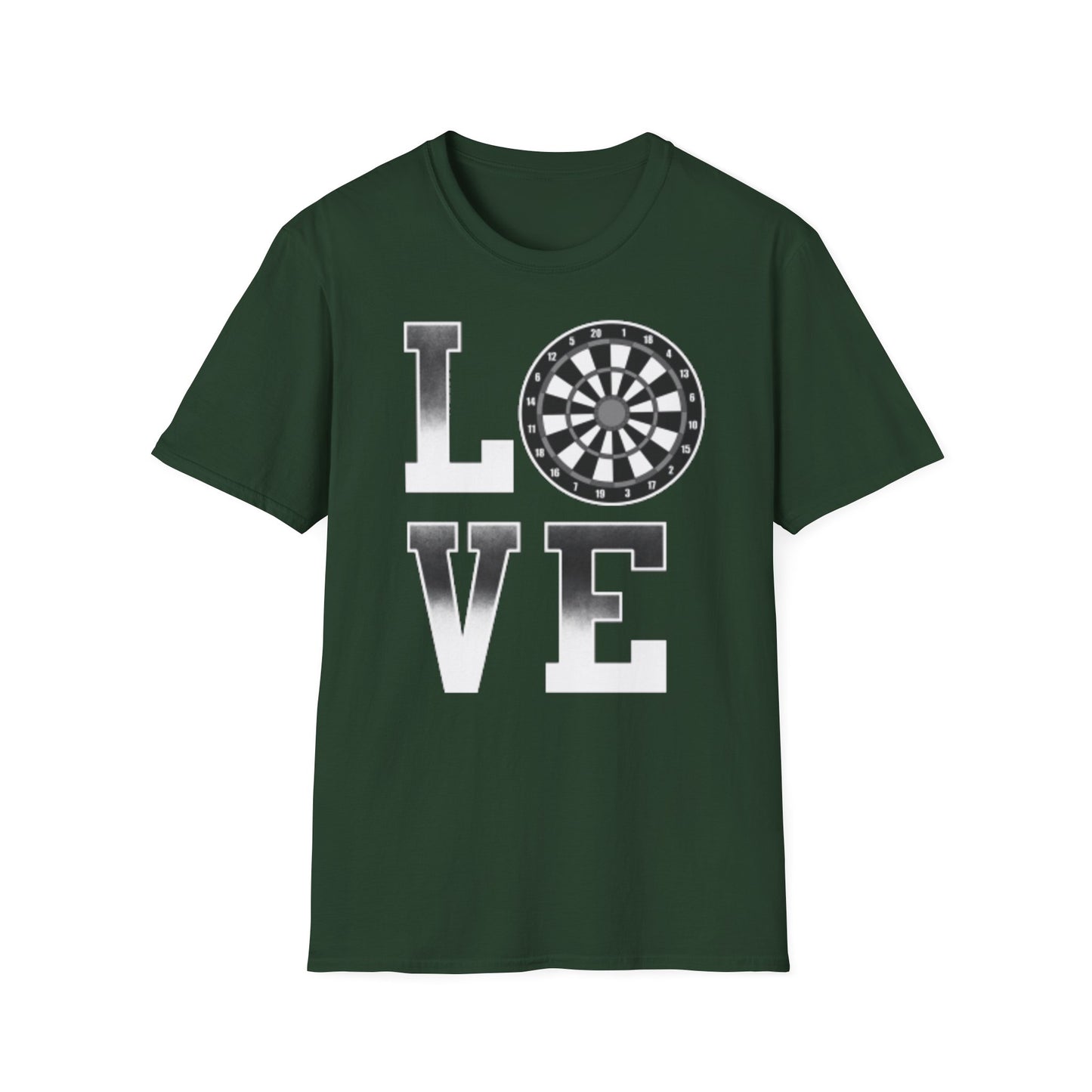 Darts Love T-Shirt — "LOVE" with Dartboard Graphic
