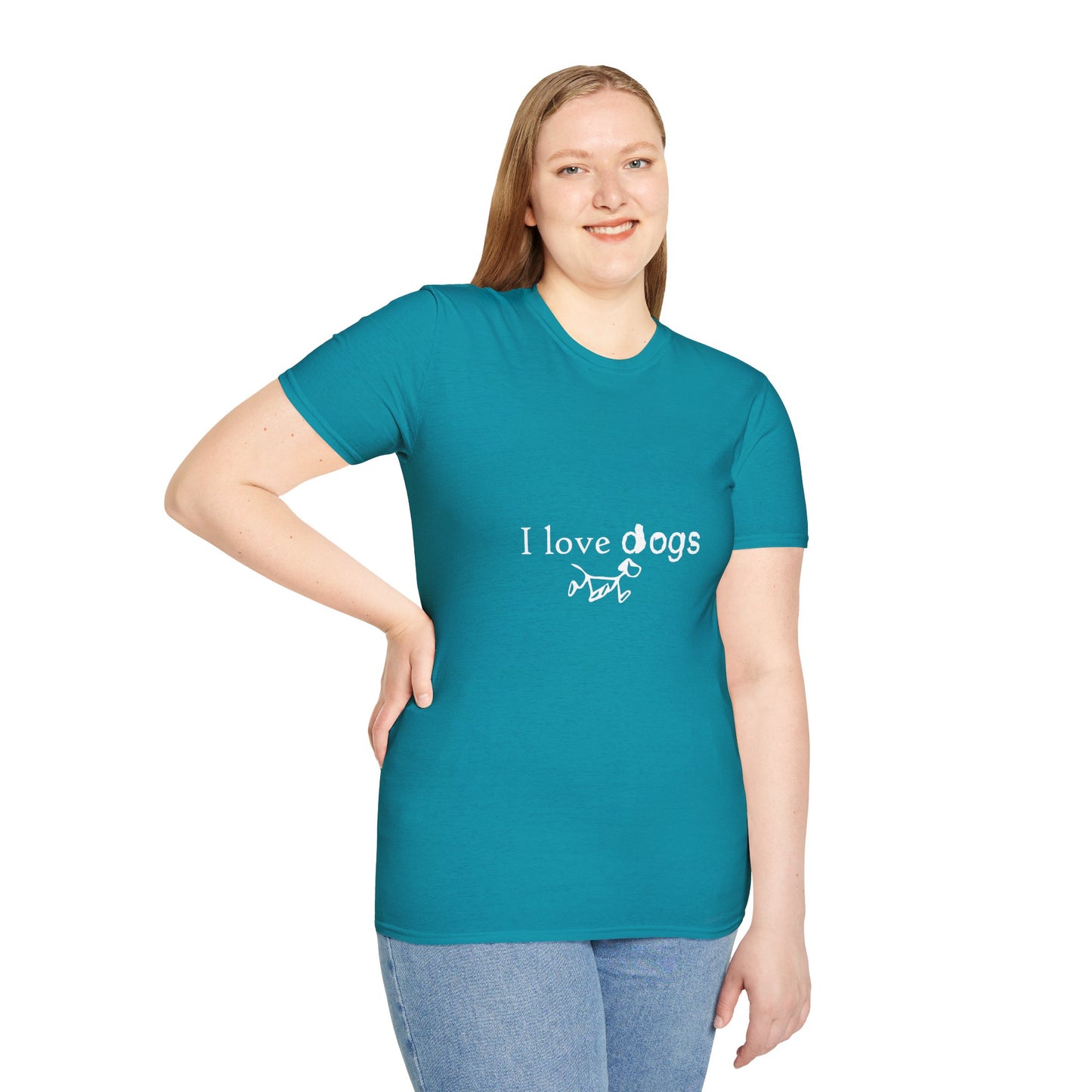 I Love Dogs T-Shirt – Cute Paw Print Graphic Tee for Dog Lovers