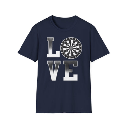 Darts Love T-Shirt — "LOVE" with Dartboard Graphic