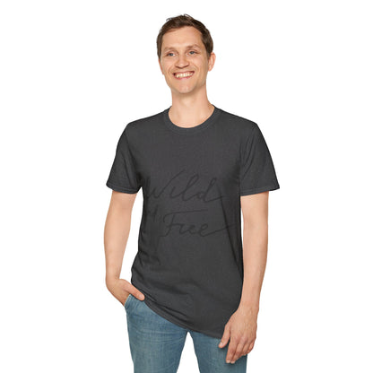 Wild and Free T-Shirt — Casual Script Tee for Adventurous Spirits