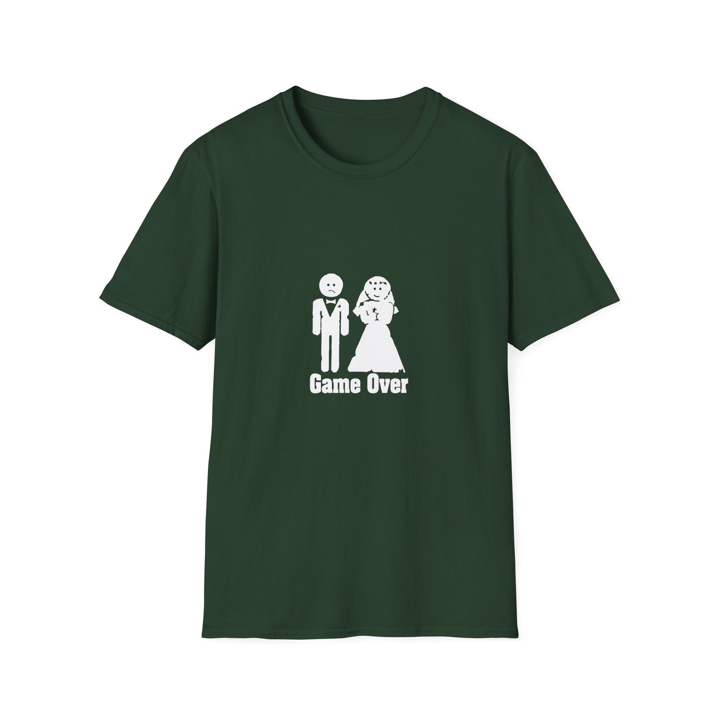 Game Over Wedding T‑Shirt — Funny Bride & Groom Engagement Shirt