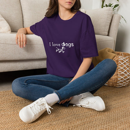 I Love Dogs T-Shirt – Cute Paw Print Graphic Tee for Dog Lovers