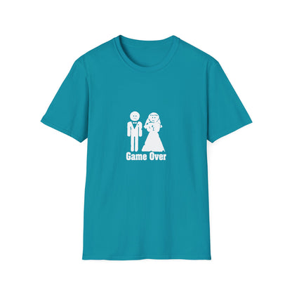 Game Over Wedding T‑Shirt — Funny Bride & Groom Engagement Shirt