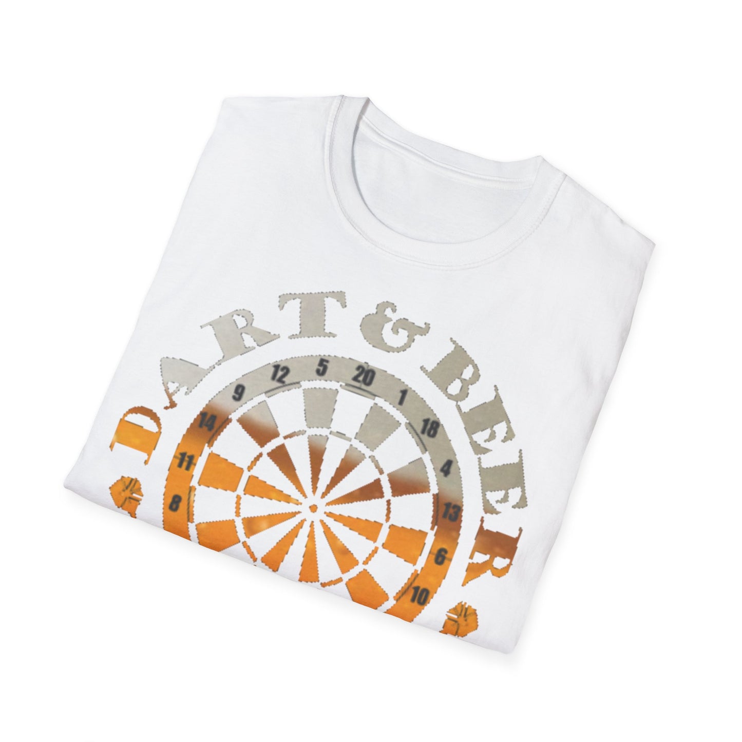 Dart & Beer Junkie T-Shirt — Retro Dartboard Pub Game Tee