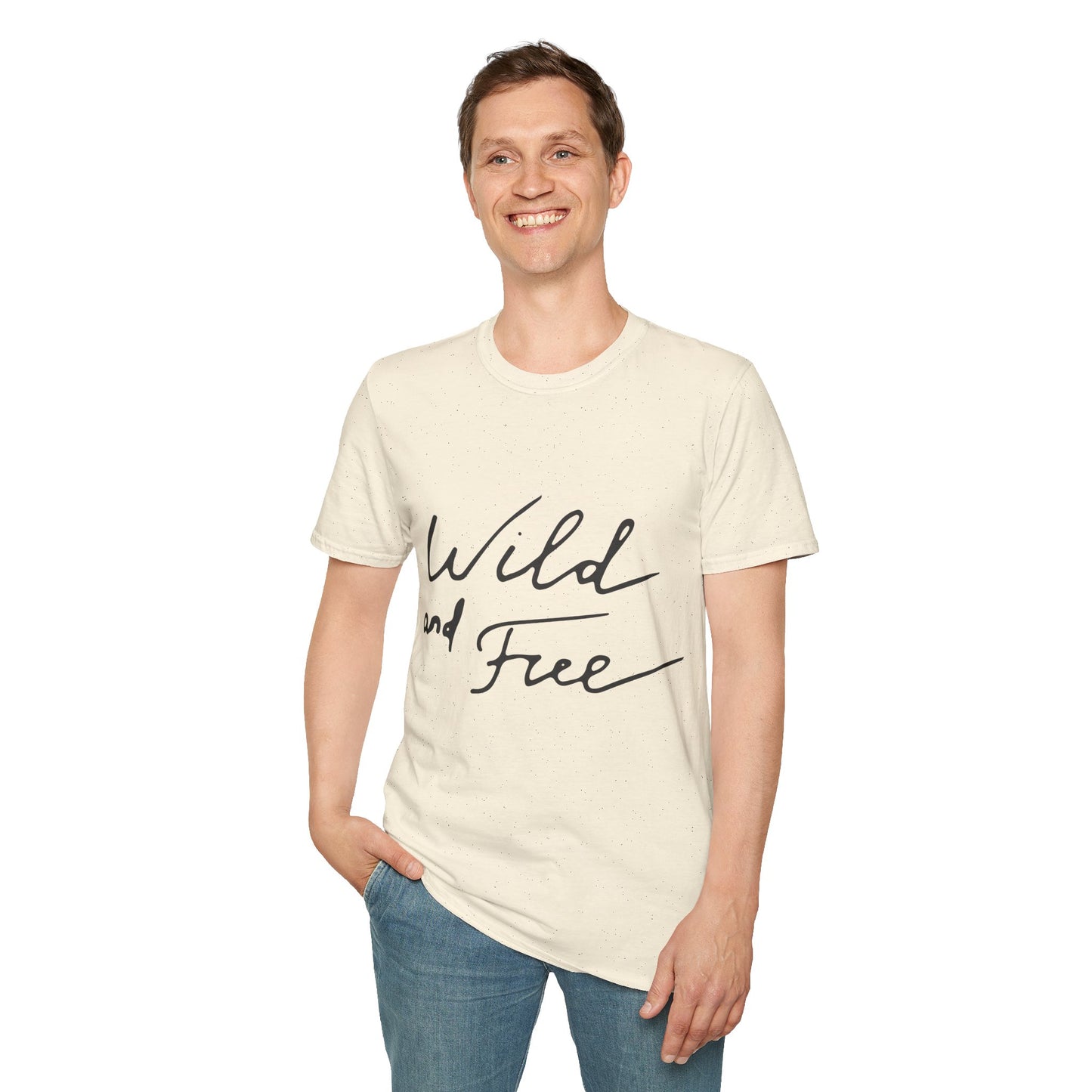 Wild and Free T-Shirt — Casual Script Tee for Adventurous Spirits