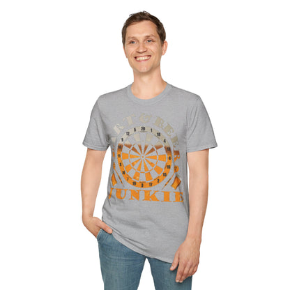 Dart & Beer Junkie T-Shirt — Retro Dartboard Pub Game Tee