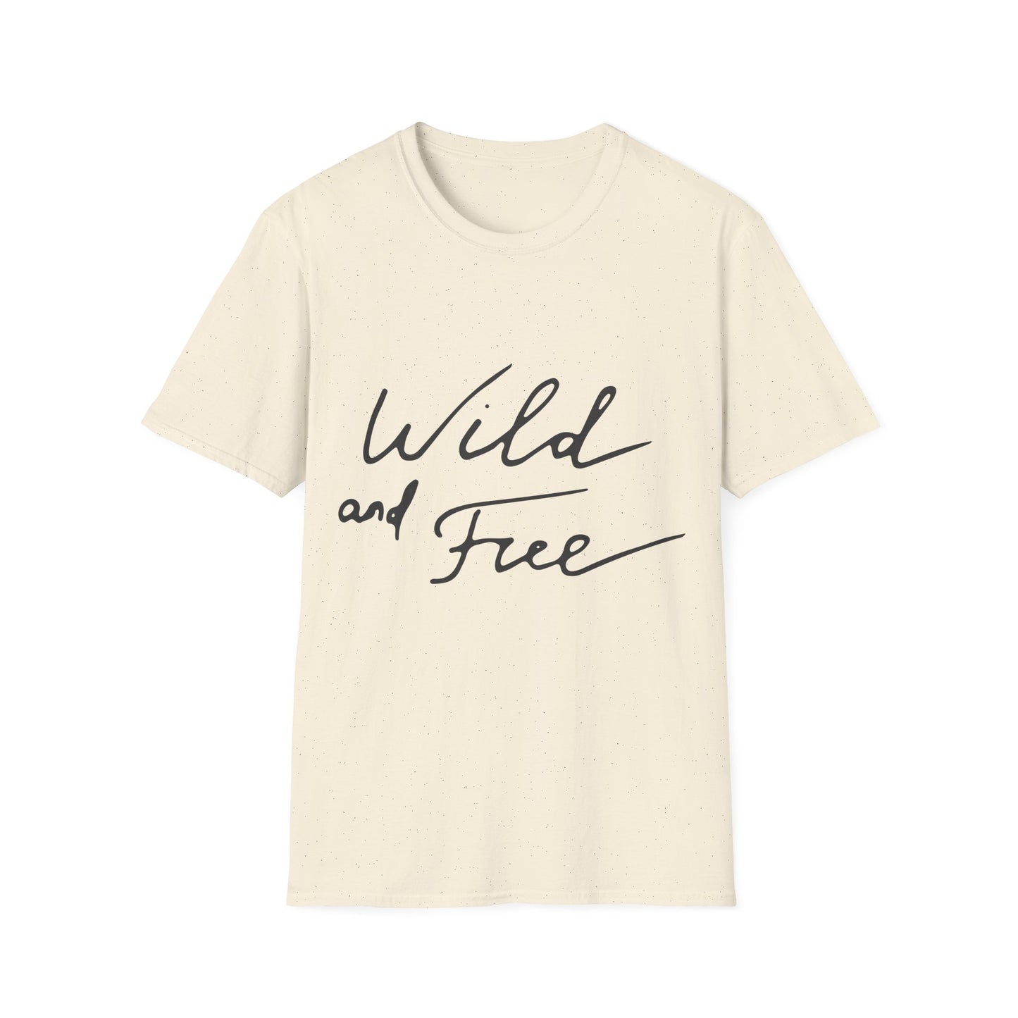 Wild and Free T-Shirt — Casual Script Tee for Adventurous Spirits
