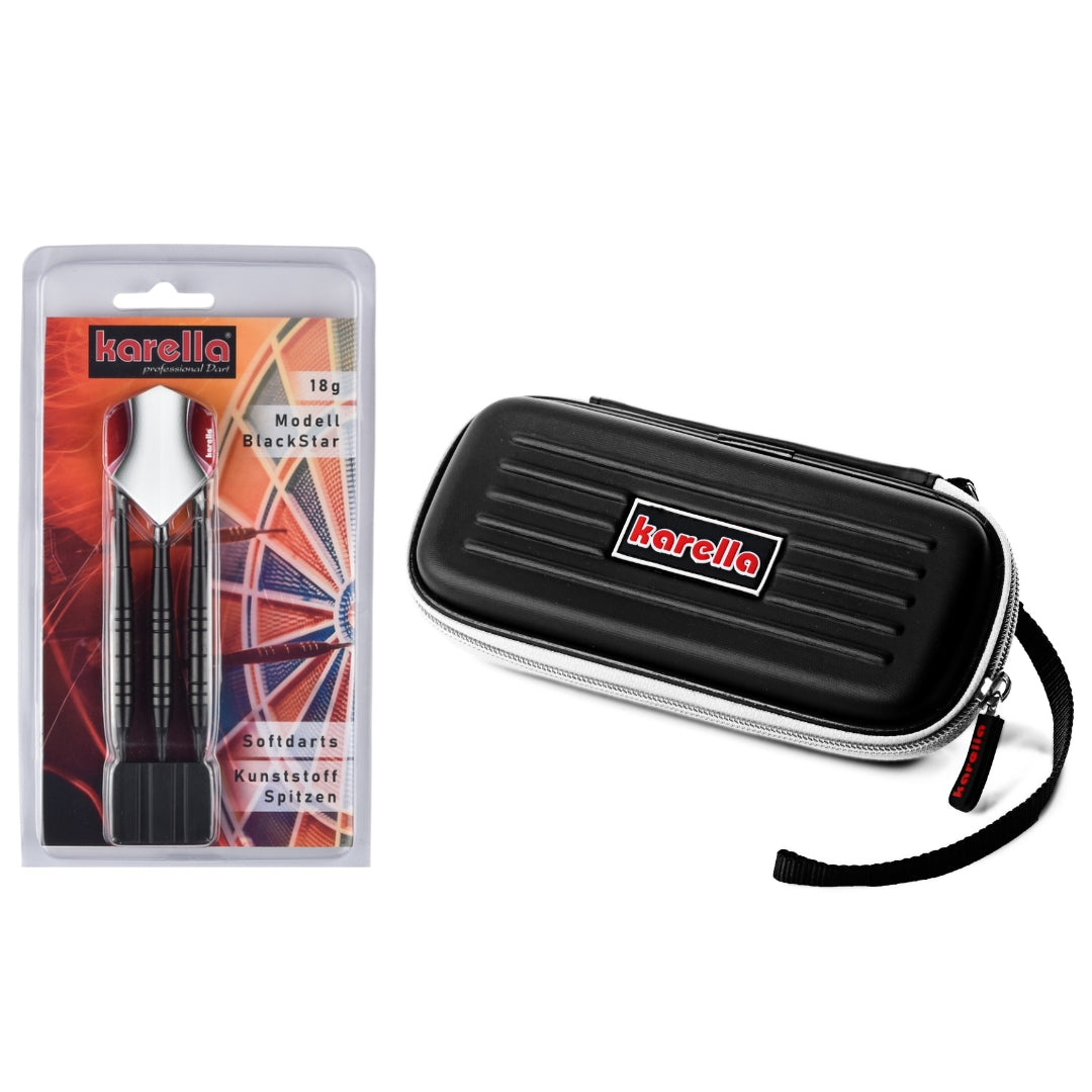 Karella - Dartset - Winner Blackstar - Softdart inkl. Dartcase