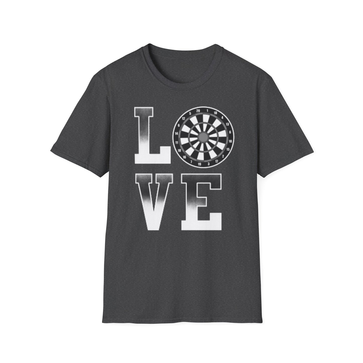 Darts Love T-Shirt — "LOVE" with Dartboard Graphic