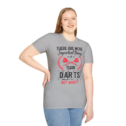 Darts T-Shirt — "There Are More Important Things Than Darts But What?"