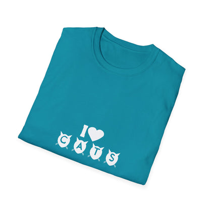 I  Cats T-Shirt – Cute Cat Silhouette Love Tee for Cat Lovers