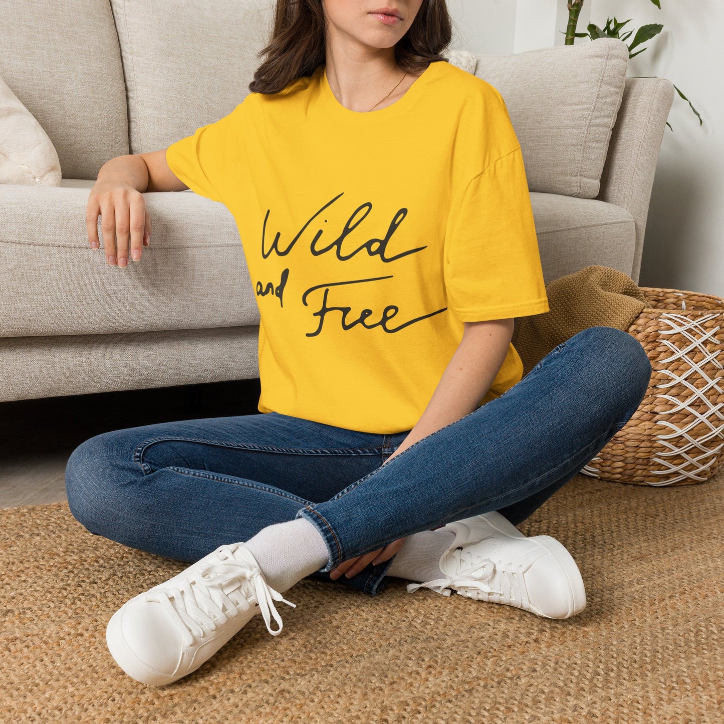 Wild and Free T-Shirt — Casual Script Tee for Adventurous Spirits