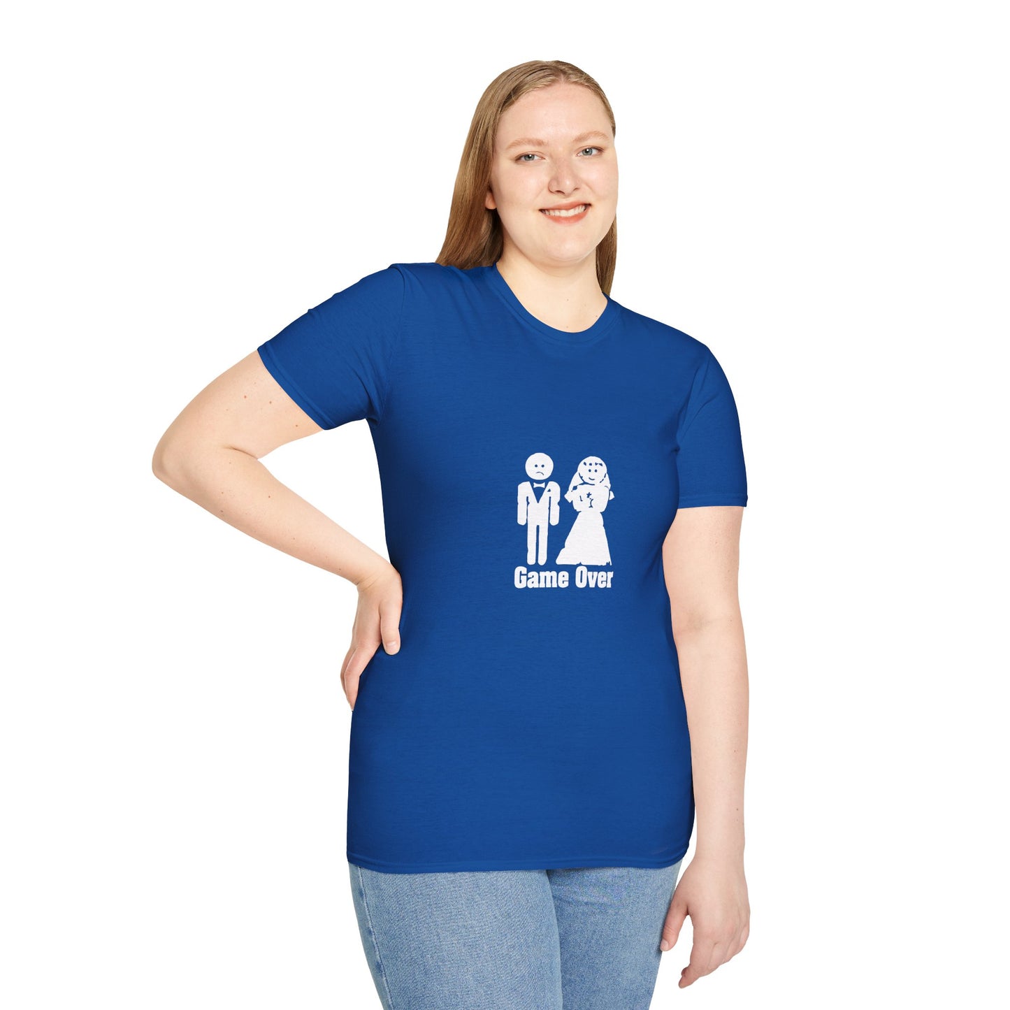 Game Over Wedding T‑Shirt — Funny Bride & Groom Engagement Shirt