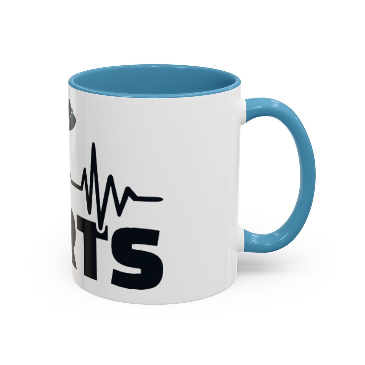 Darts Heartbeat Accent Coffee Mug — Darts Player Gift (310 ml)