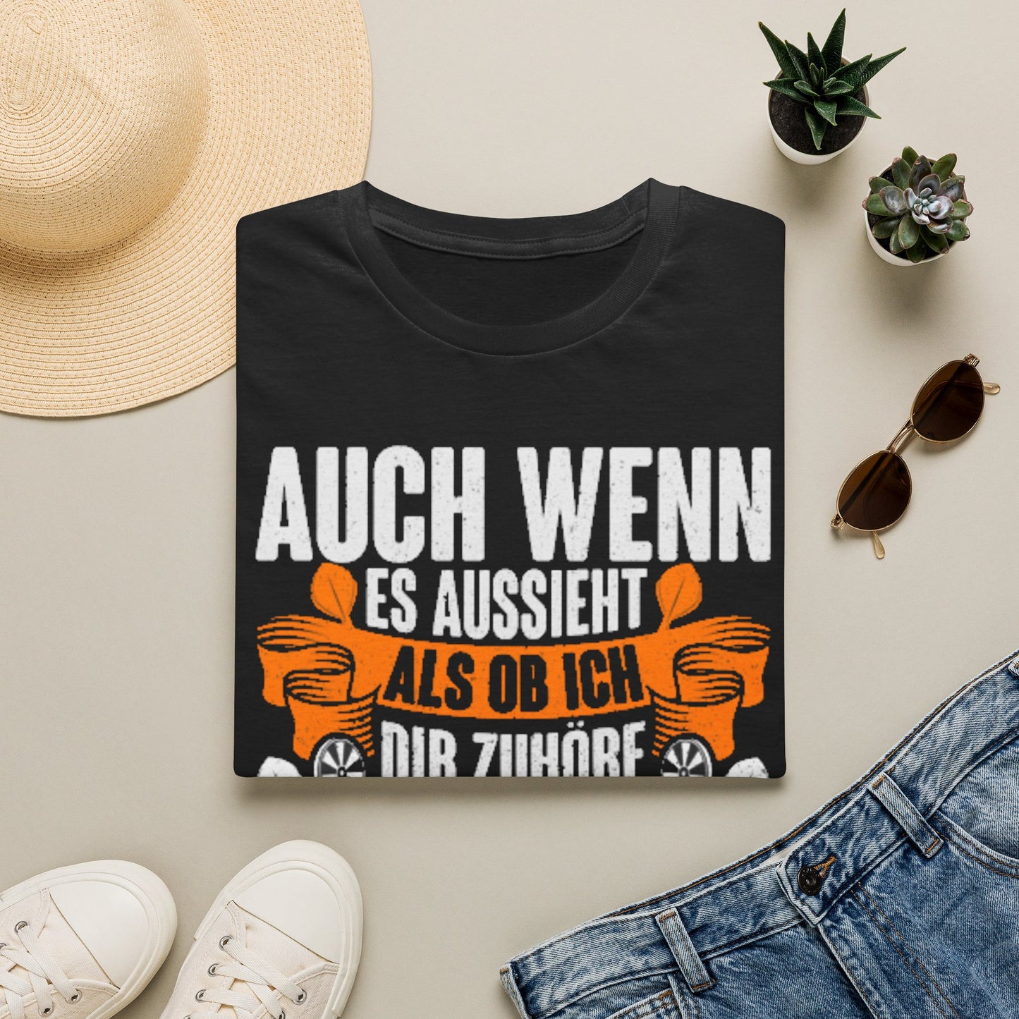 Darts T-Shirt — "Auch wenn es aussieht als ob ich dir zuhöre, bin ich beim Darten"