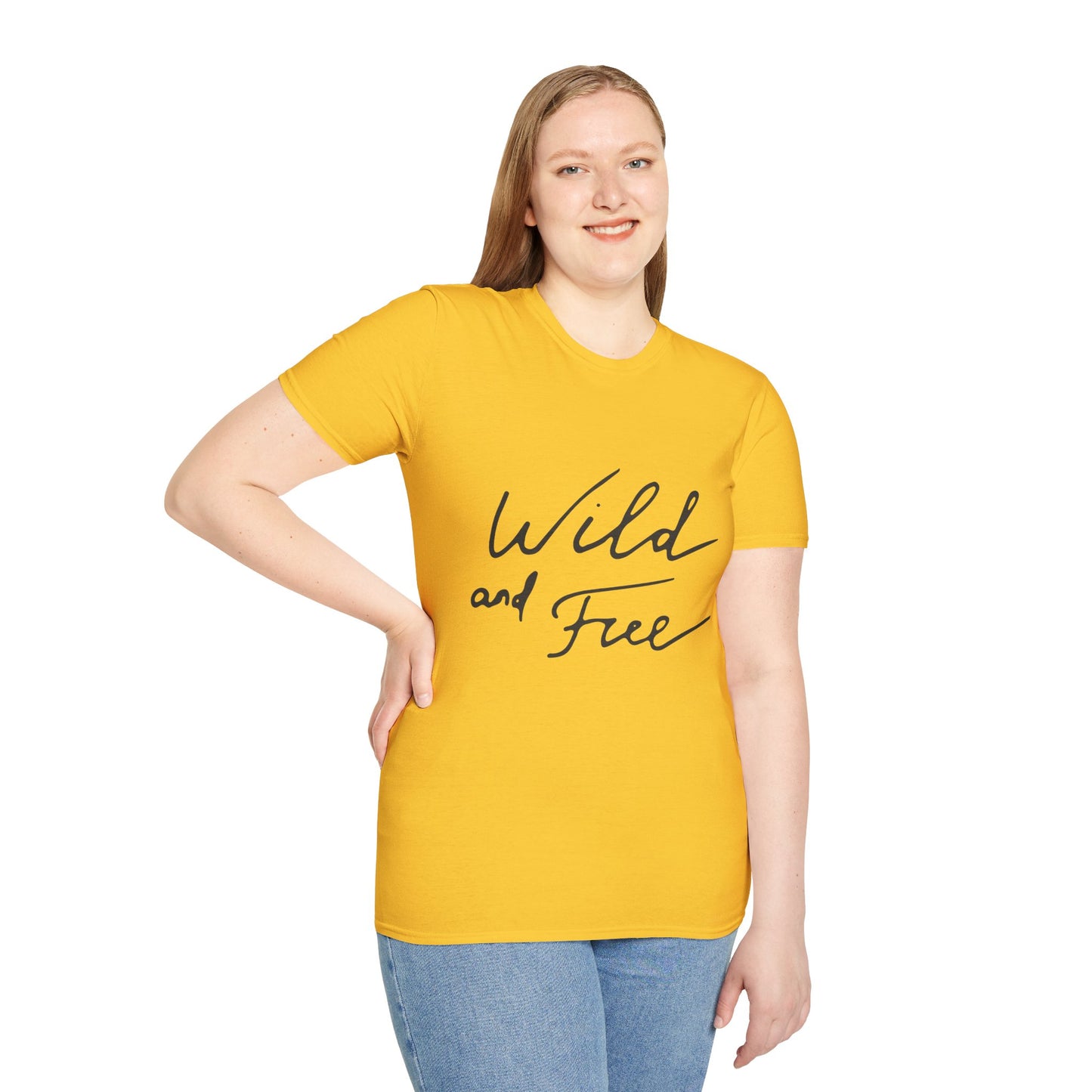 Wild and Free T-Shirt — Casual Script Tee for Adventurous Spirits
