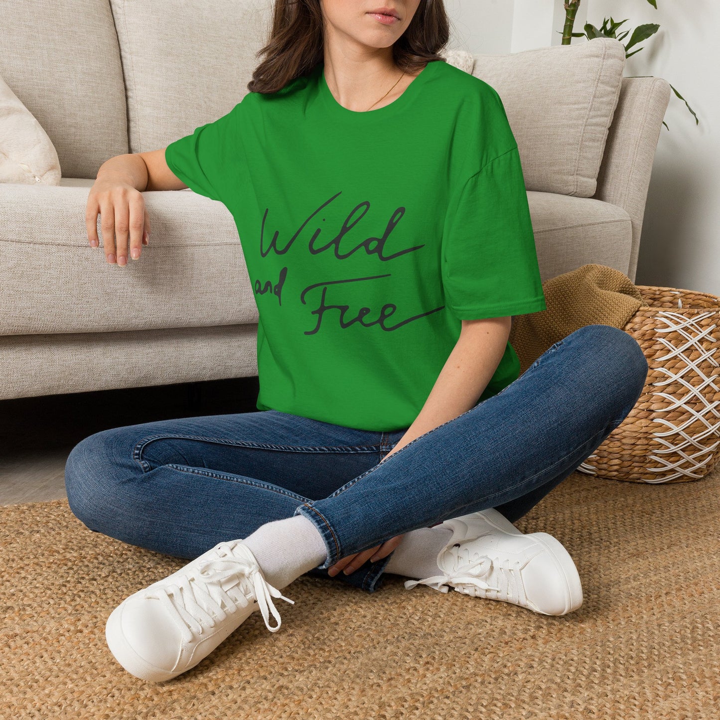 Wild and Free T-Shirt — Casual Script Tee for Adventurous Spirits