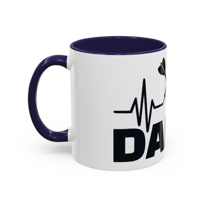 Darts Heartbeat Accent Coffee Mug — Darts Player Gift (310 ml)