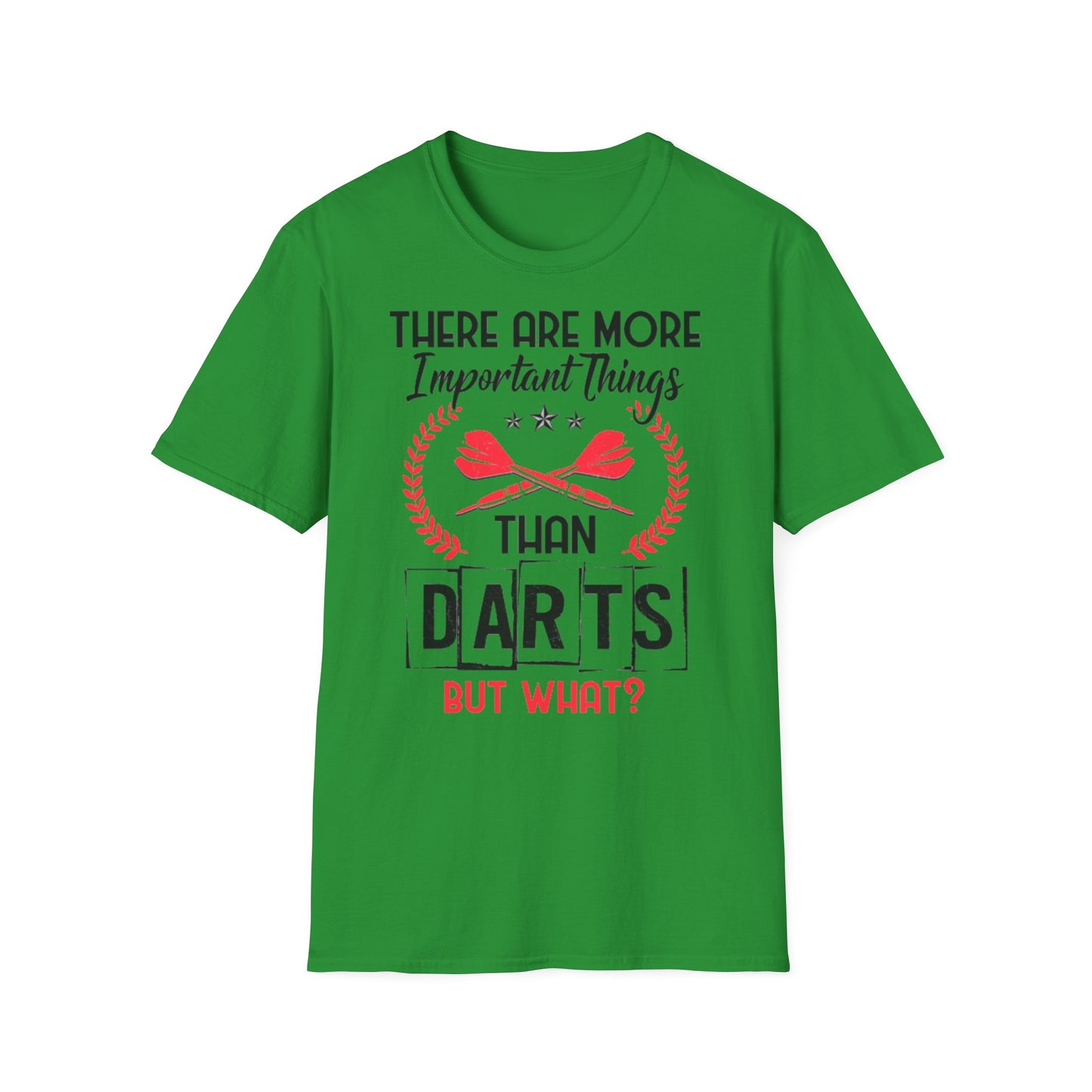 Darts T-Shirt — "There Are More Important Things Than Darts But What?"