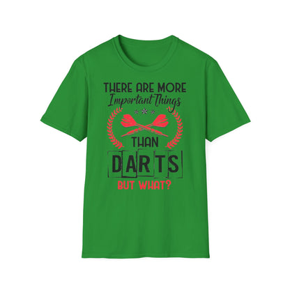 Darts T-Shirt — "There Are More Important Things Than Darts But What?"