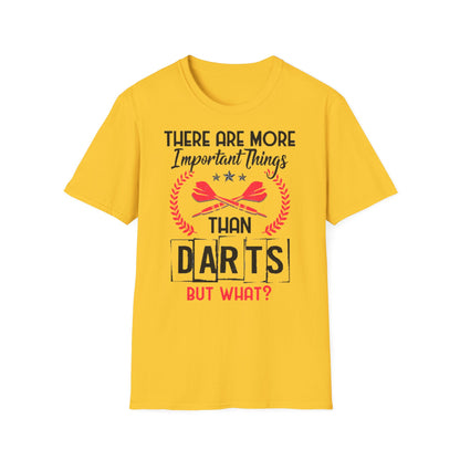 Darts T-Shirt — "There Are More Important Things Than Darts But What?"
