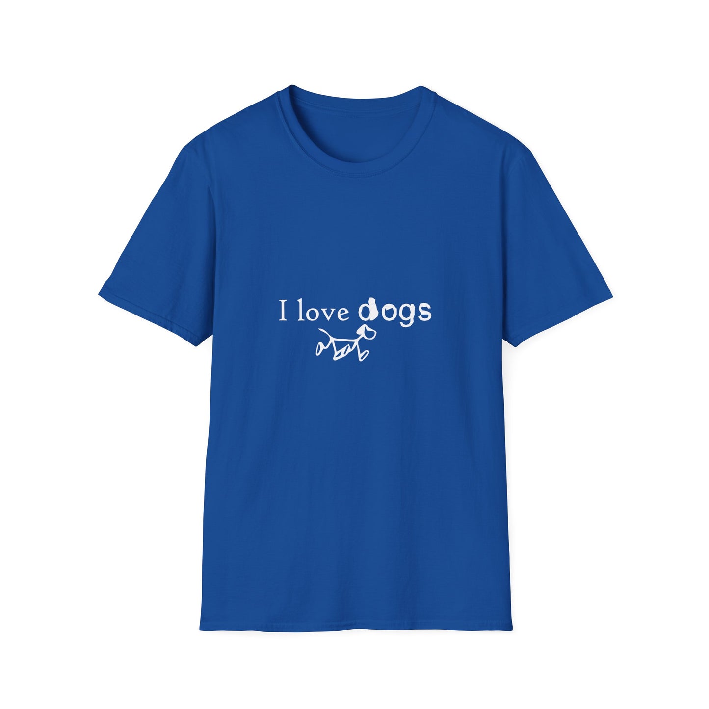 I Love Dogs T-Shirt – Cute Paw Print Graphic Tee for Dog Lovers