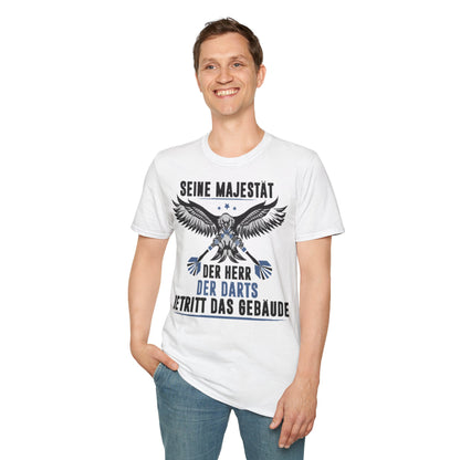 T-Shirt — 'Seine Majestät' Darts Player Tee (German)