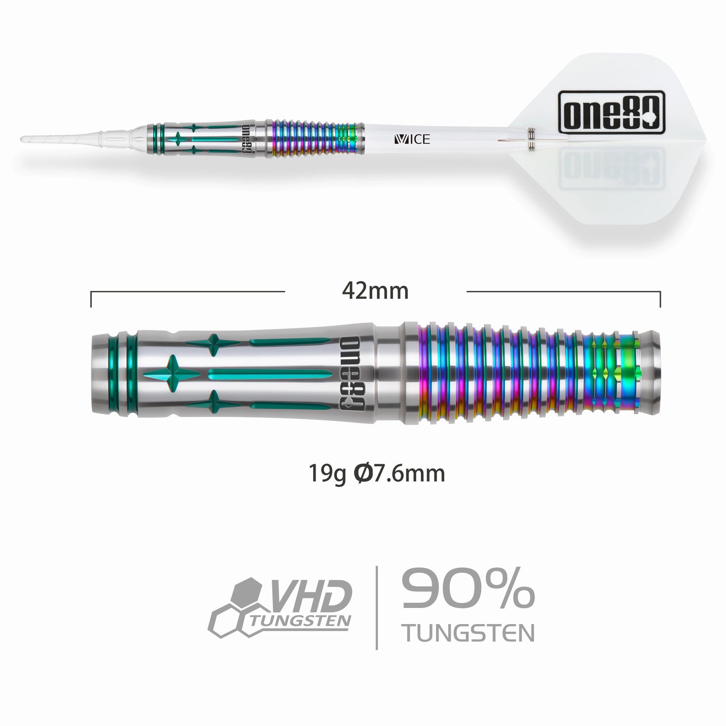 One80 Saori V3 Signature Dart Softtip 21g,Black Emerald