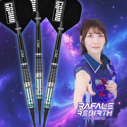 One80 Saori V3 Signature Dart Softtip 21g,Black Emerald