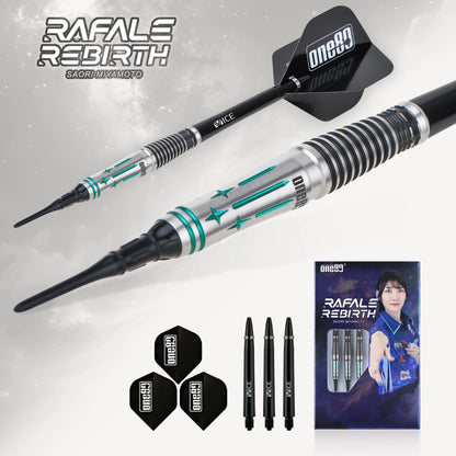 One80 Saori V3 Signature Dart Softtip 21g,Black Emerald