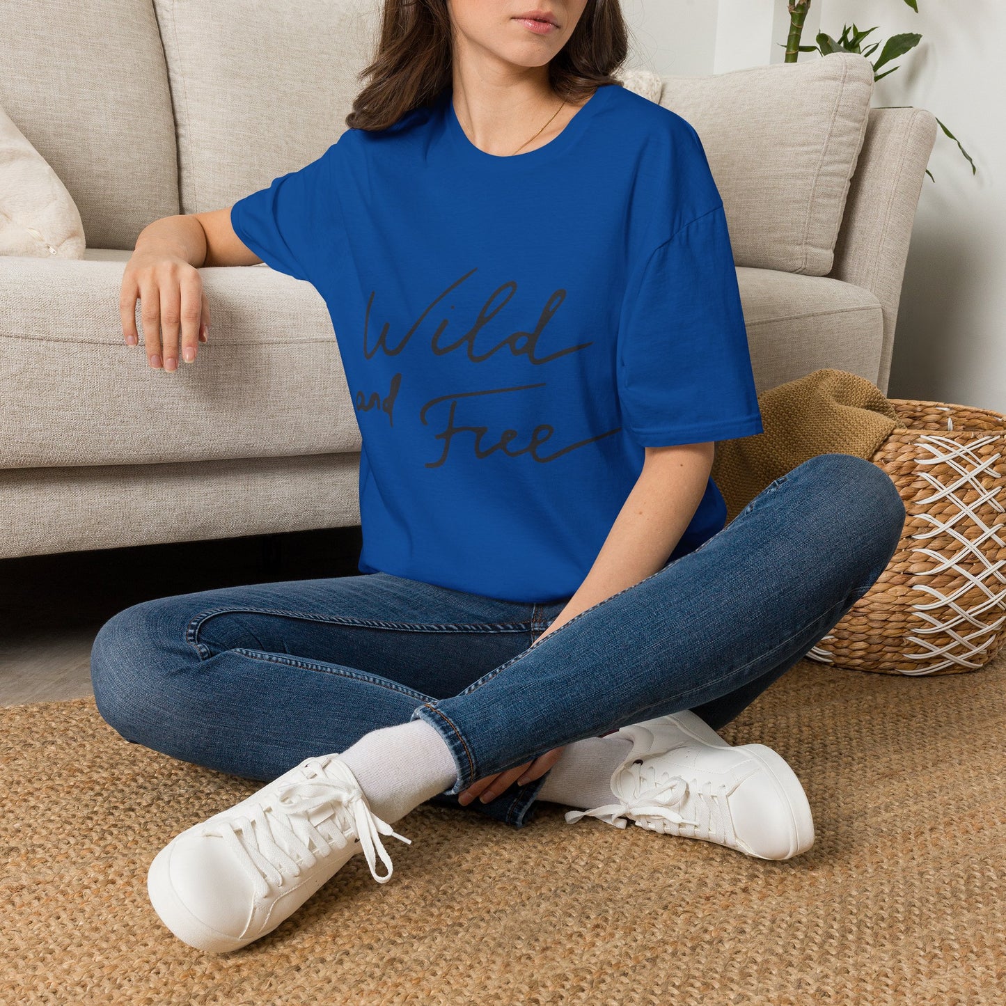 Wild and Free T-Shirt — Casual Script Tee for Adventurous Spirits