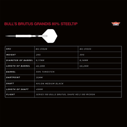 Bull's Brutus Grandis 80% Steeldarts