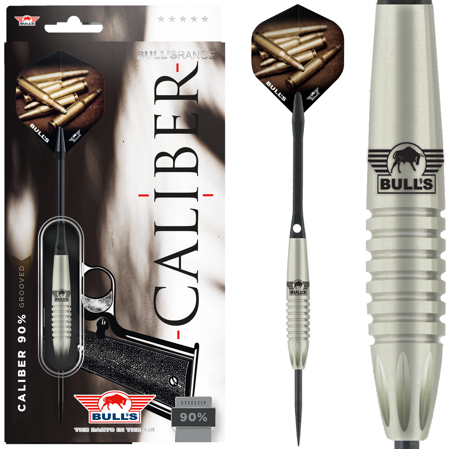Bull's Caliber 90% Grooved Steeldarts