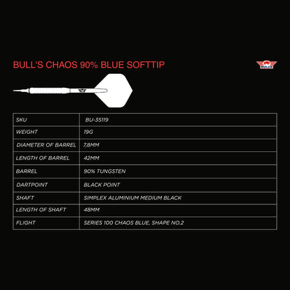 Bull's Chaos Blue Softdarts