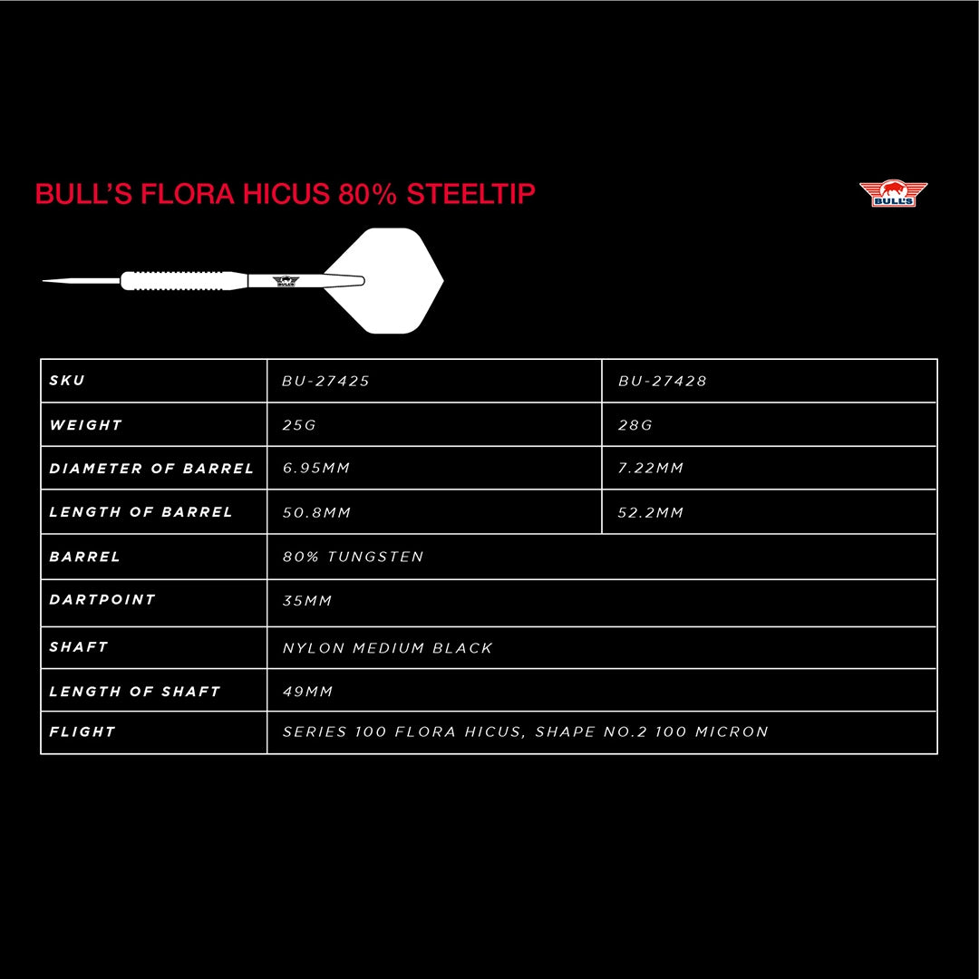 Bull's Flora Hicus 80% Steeldarts