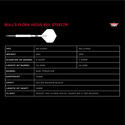 Bull's Flora Hicus 80% Steeldarts