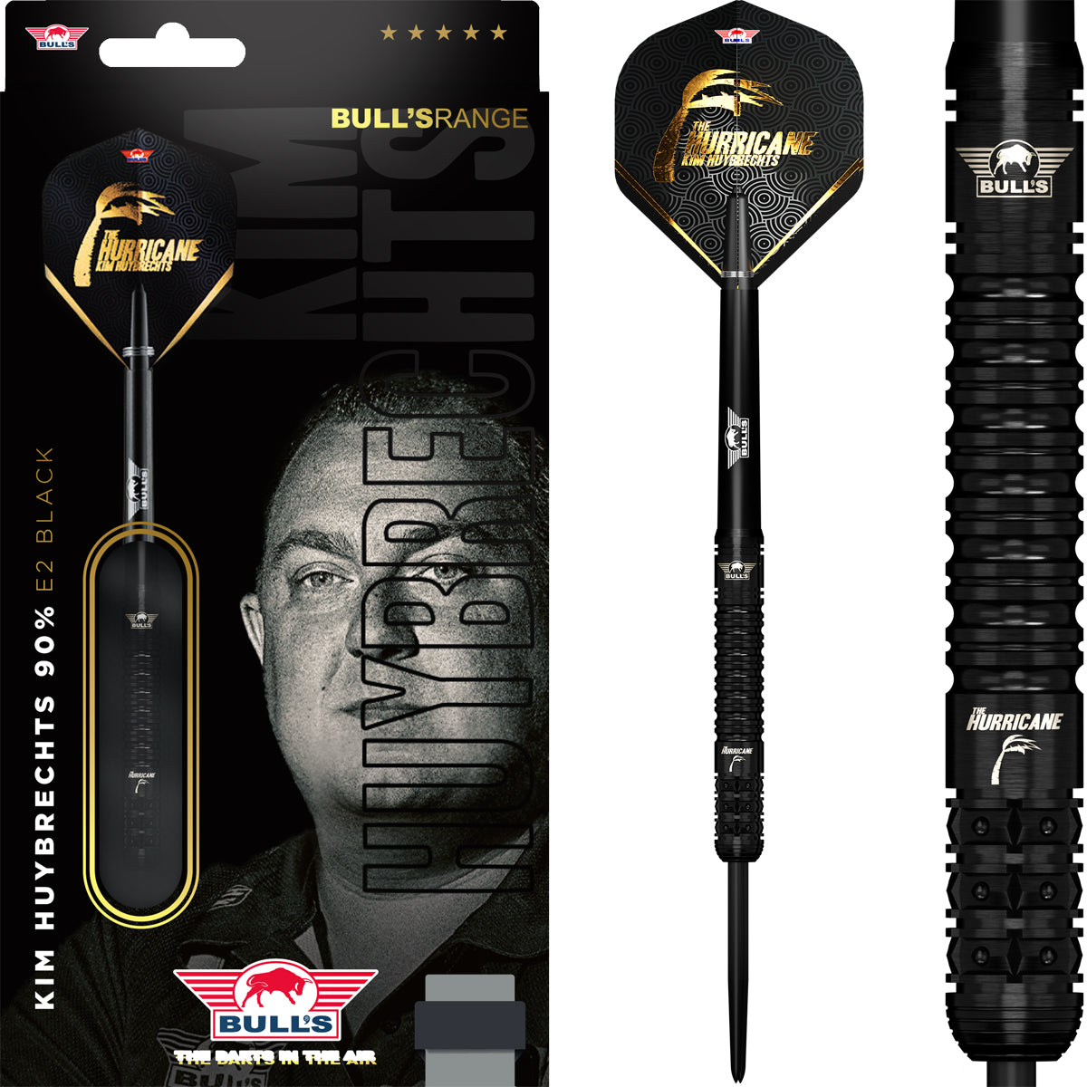 Bull's Kim Huybrechts E2 Full Black - Steeldarts