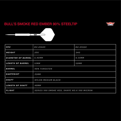 Bull's Smoke Red Ember Steeldarts