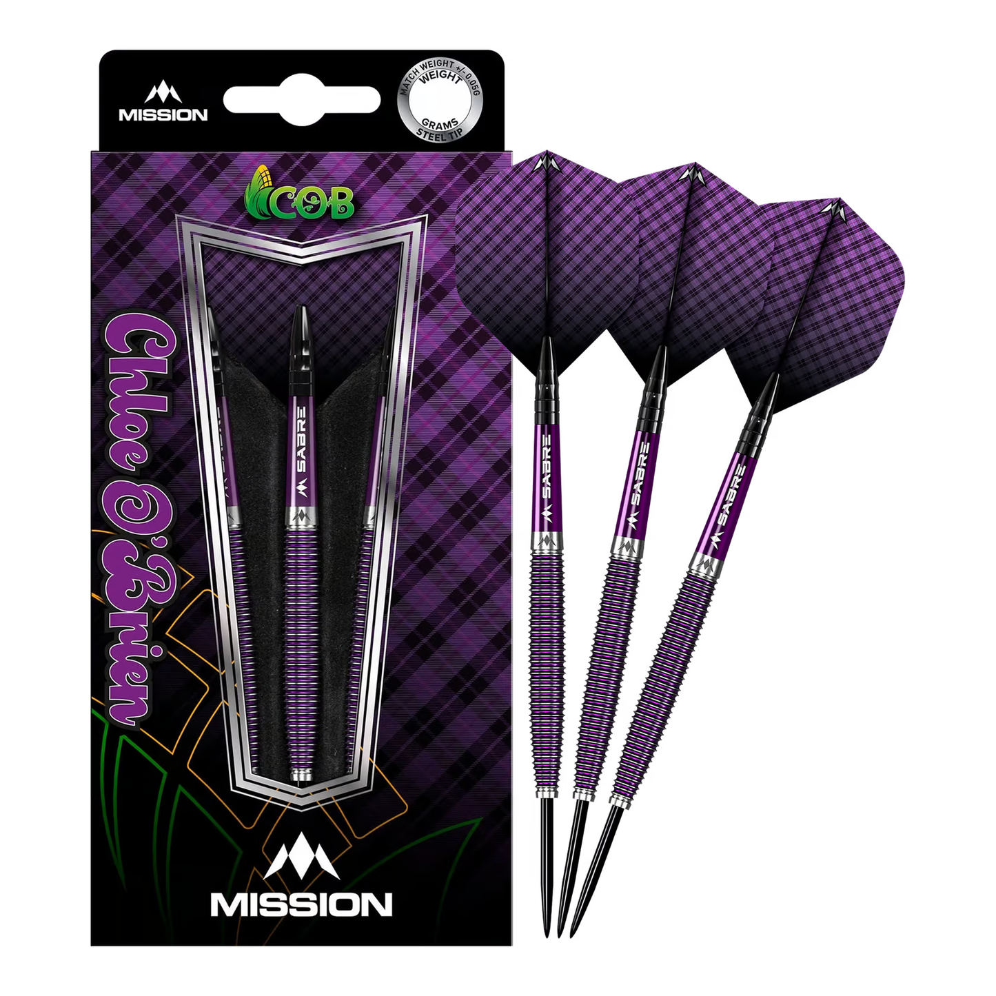 Mission Chloe OBrien Electro Purple Steeldarts - 23g