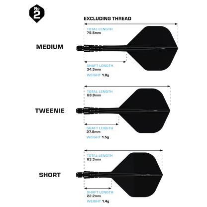 Mission Force 90 Vortex No2 Flight-Shaft-System - Solid Black
